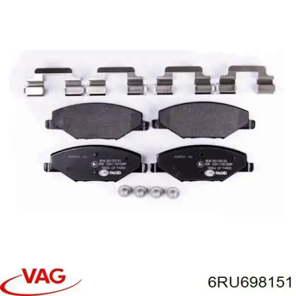 Comprar 6RU698151 VAG Pastillas delanteras de freno