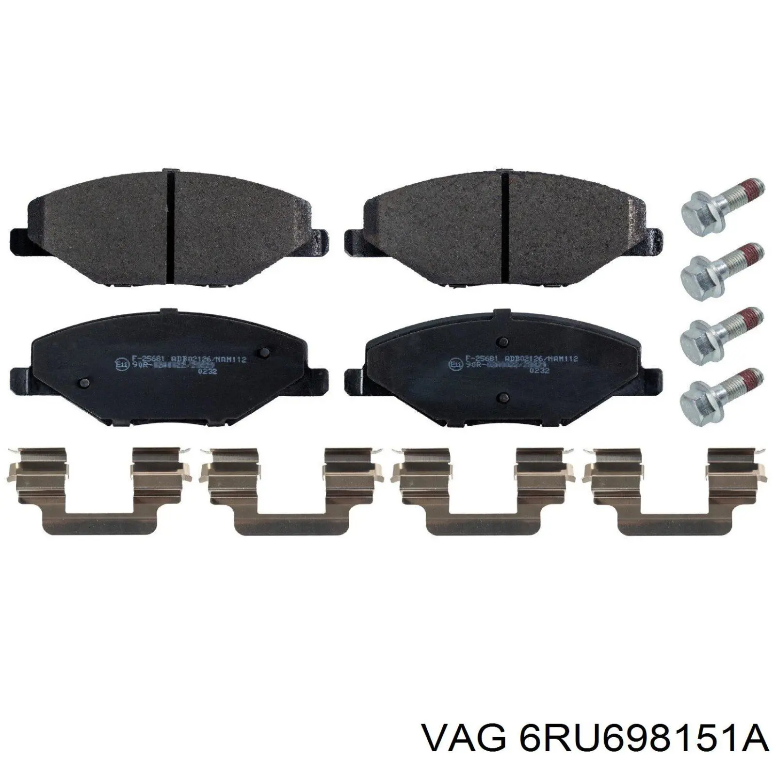 Pastillas de freno 6RU698151A VAG