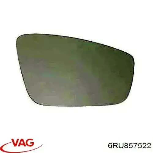 Cristal de espejo retrovisor derecho 6RU857522 VAG