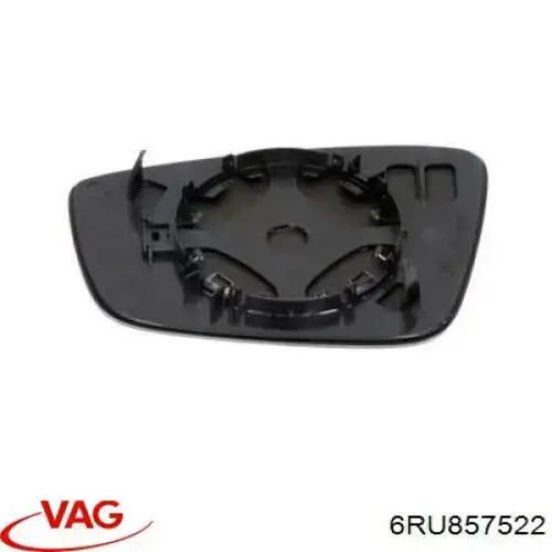 6RU857522 VAG cristal de espejo retrovisor exterior derecho