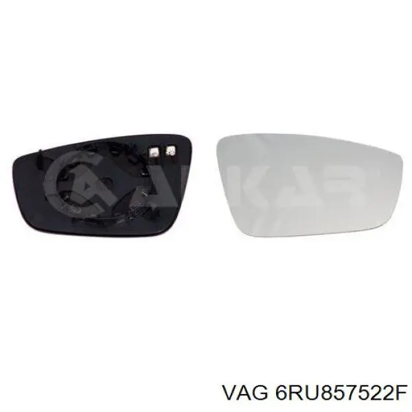 Cristal de retrovisor exterior derecho VAG 6RU857522F