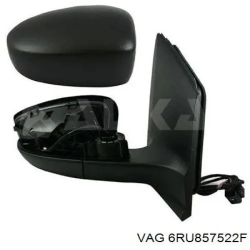 6RU857522F VAG Cristal de espejo retrovisor derecho