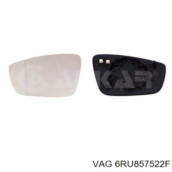 Cristal de espejo retrovisor derecho VAG 6RU857522F precio, desde 12,07 EUR