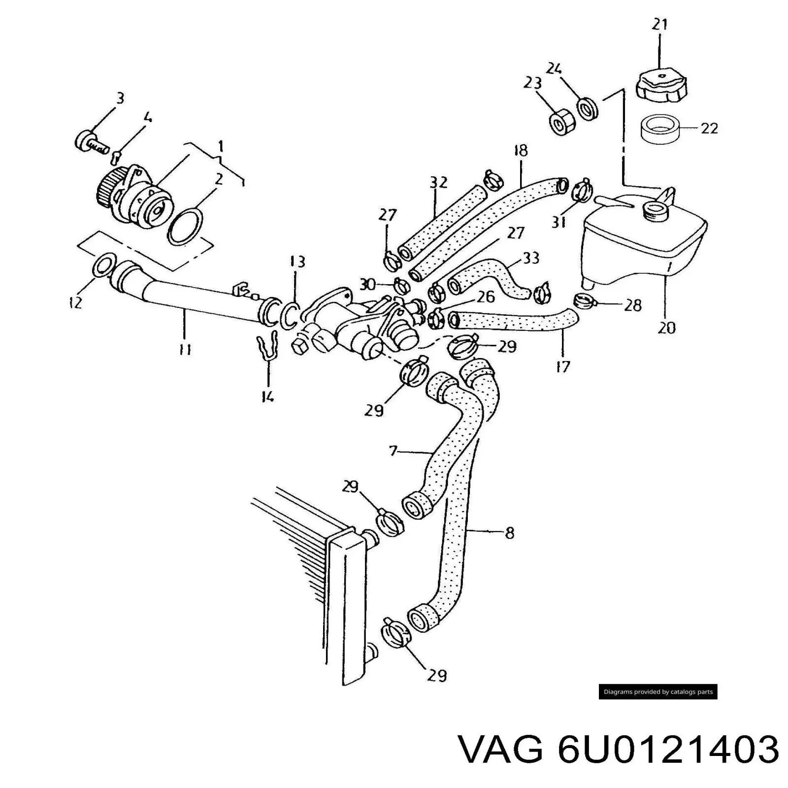 Botella expansion VAG 6U0121403 precio, desde 16,43 EUR