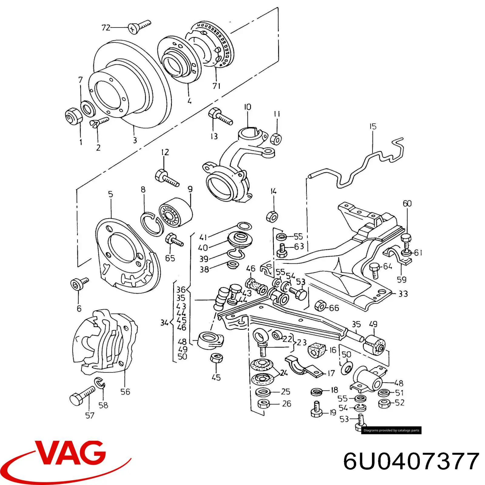 6U0407377 VAG rotula de suspension