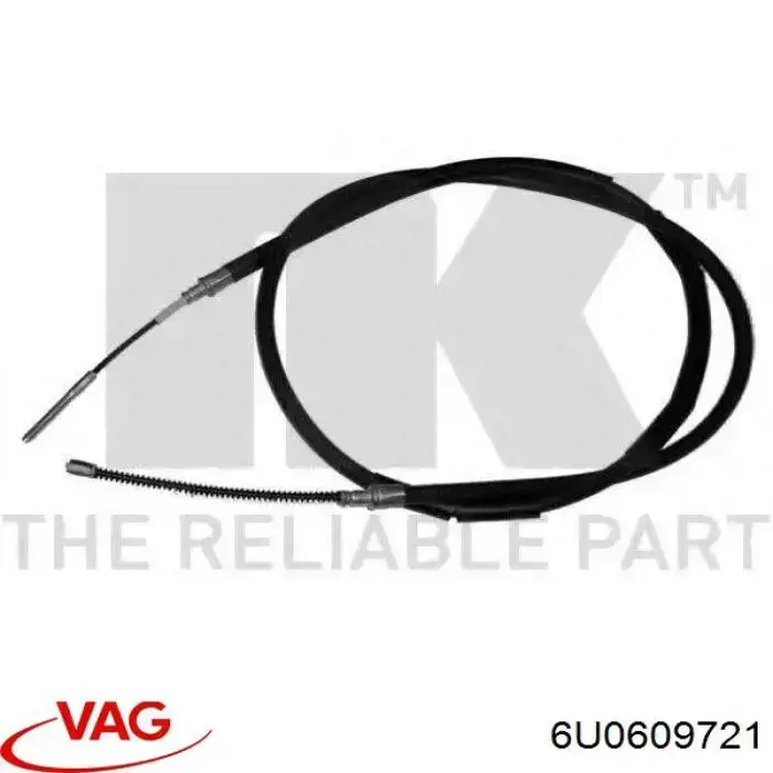 Comprar 6U0609721 VAG Cable de freno de mano trasero derecho/izquierdo