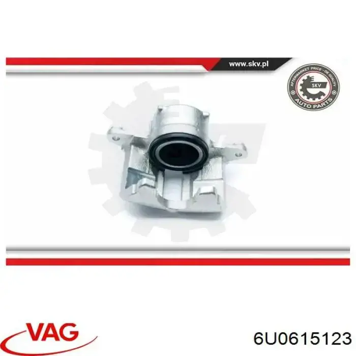 Pinza de freno delantera izquierda 6U0615123 VAG