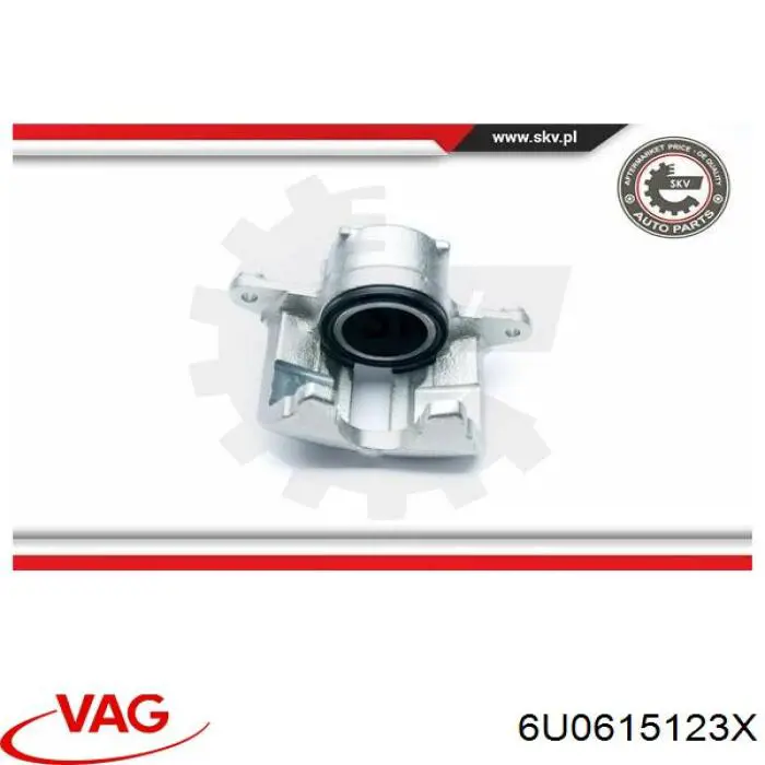 Pinza de freno delantera izquierda 6U0615123X VAG