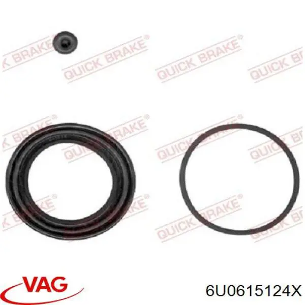 Pinza de freno delantera derecha 6U0615124X VAG