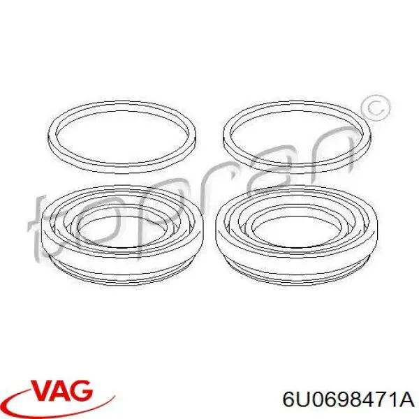 Comprar 6U0698471A VAG Kit de reparación de pinzas de freno