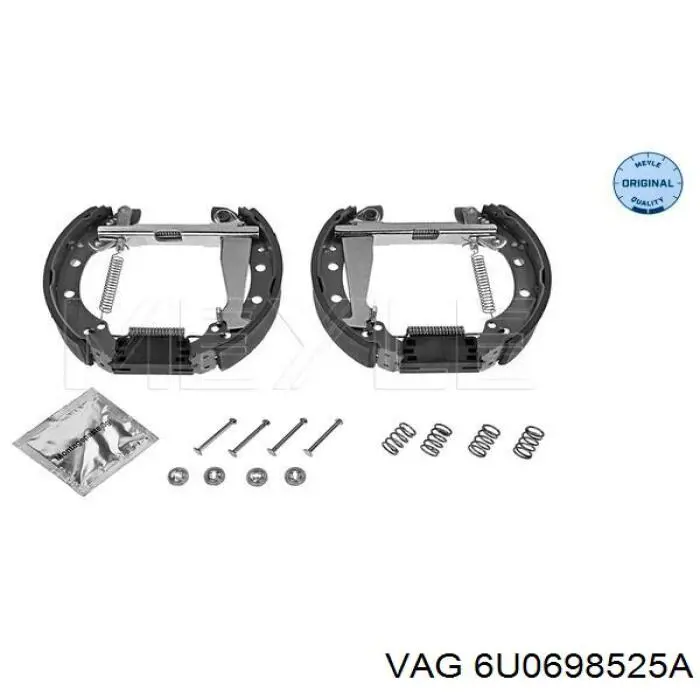 6U0698525A VAG Zapatas de freno de tambor traseras