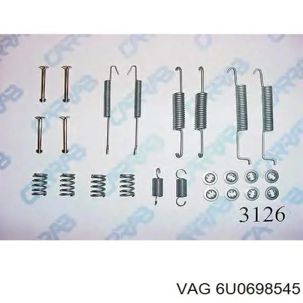 Kit de montaje de zapatas de freno traseras VAG 6U0698545 precio, desde 8,20 EUR