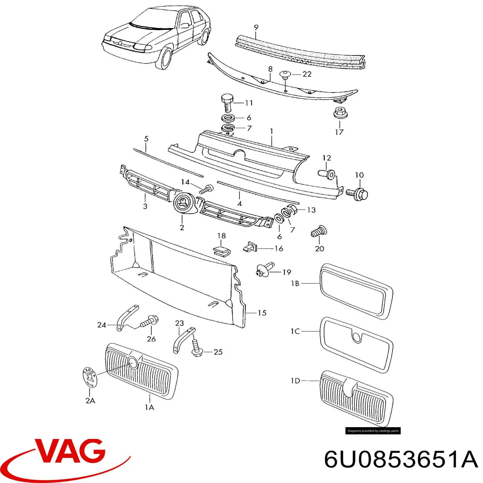 098811103A VAG panal de radiador