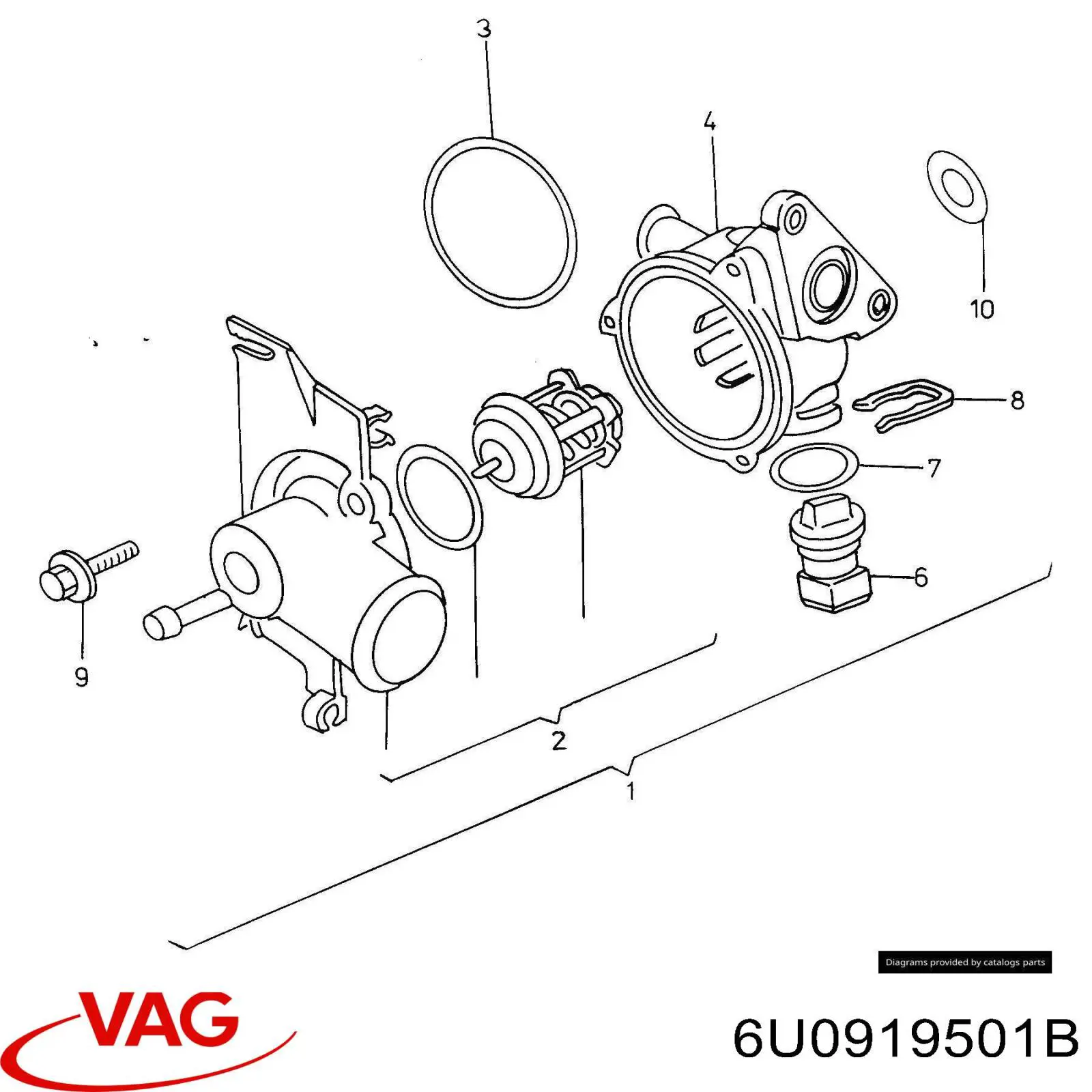 Sensor de temperatura del motor VAG 6U0919501B