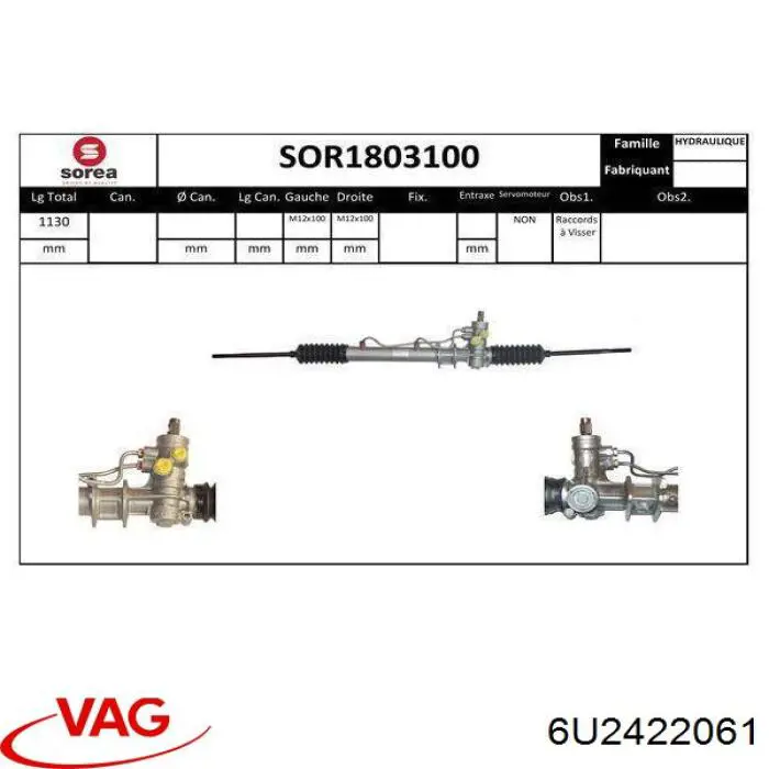 Comprar 6U2422061 VAG Cremallera