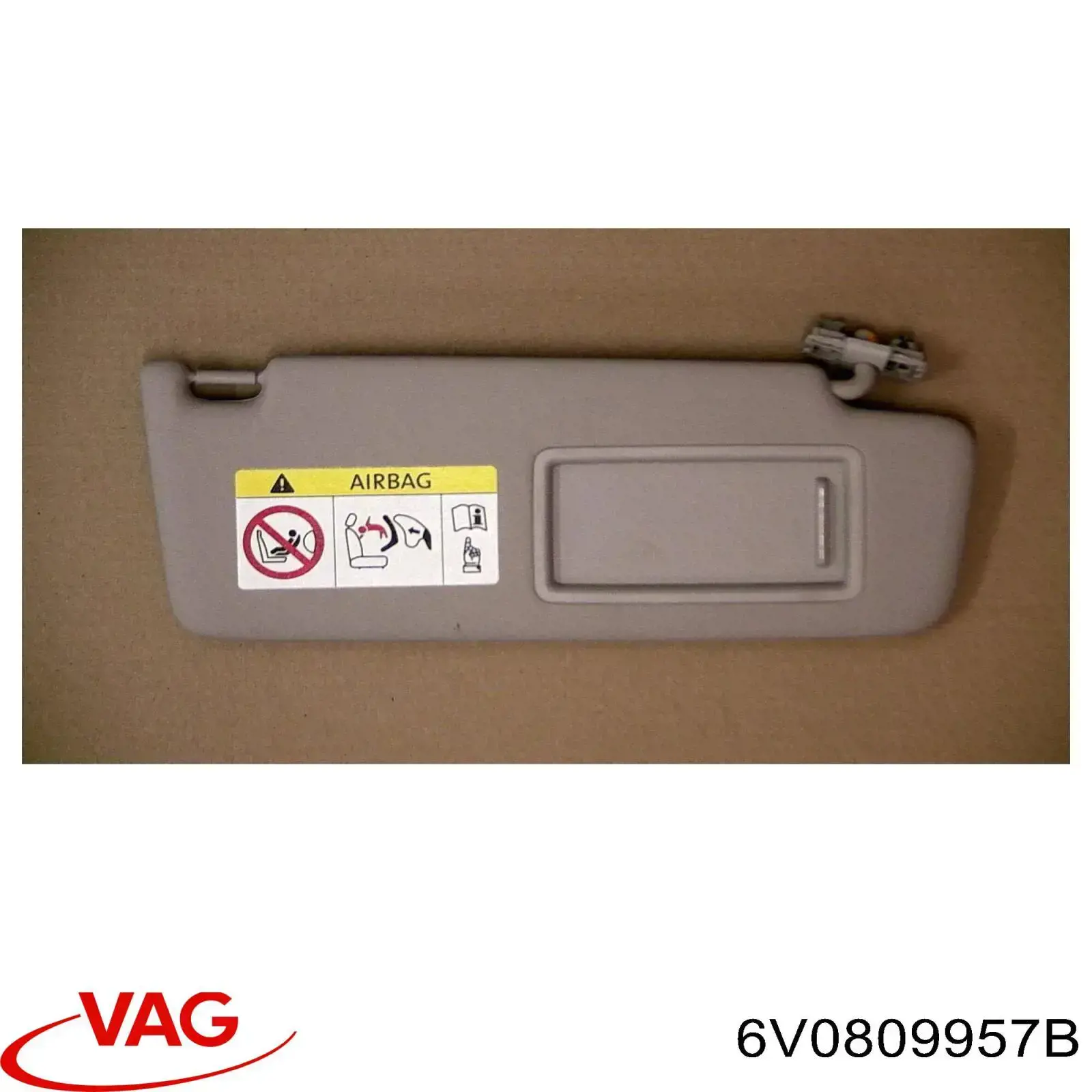 6V0809957B VAG Guardalodos interior izquierdo, guardafango delantero
