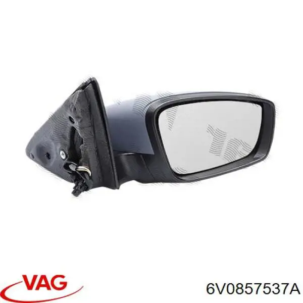 6V0857537A VAG Cubierta de espejo retrovisor izquierdo
