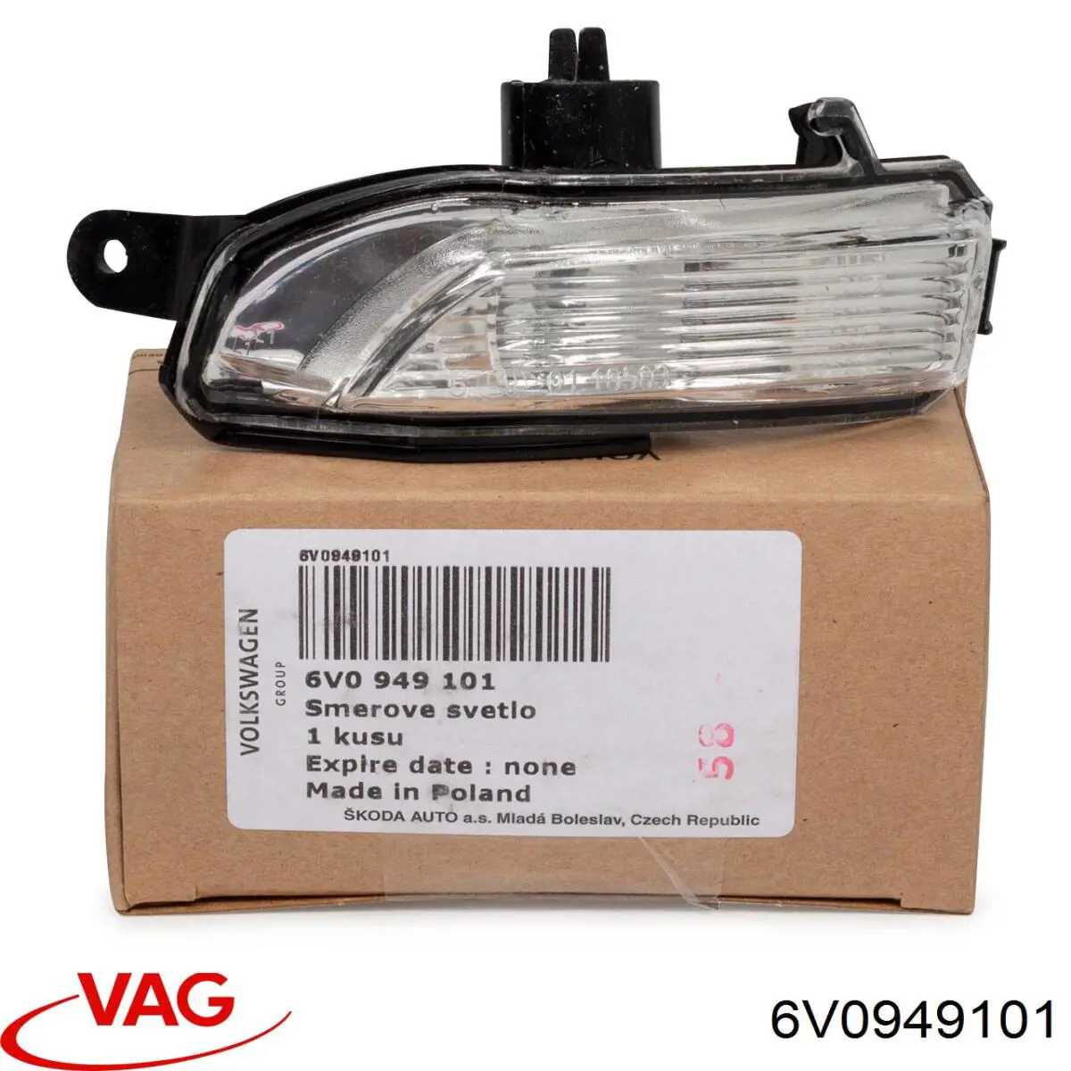 6V0949101 Market (OEM) luz intermitente de retrovisor exterior izquierdo