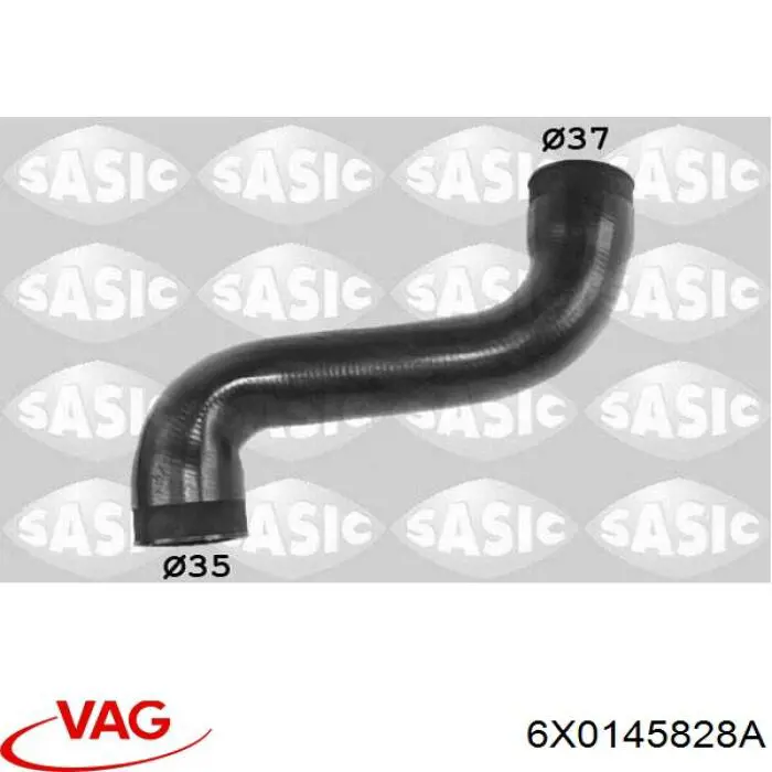 Tubo flexible de aire de sobrealimentación superior izquierdo para Volkswagen Polo (6N2)