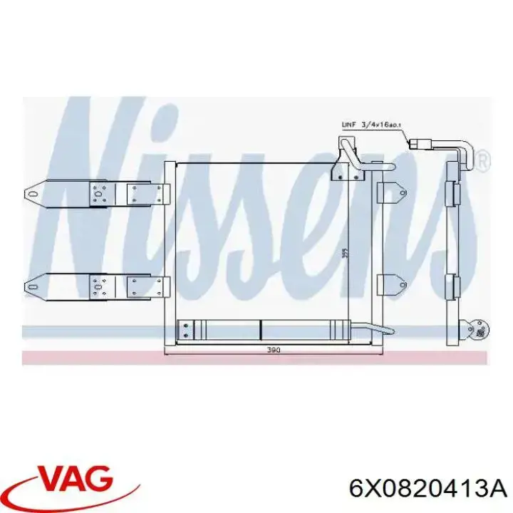 Comprar 6X0820413A VAG Condensador de aire acondicionado