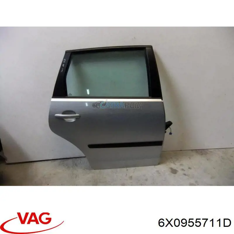 Motor limpiaparabrisas, trasera 6X0955711D VAG