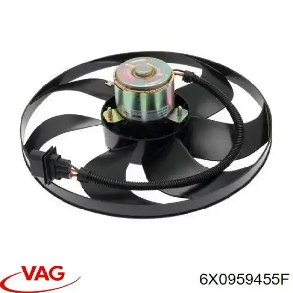 6X0959455F VAG ventilador (rodete +motor refrigeración del motor con electromotor completo)