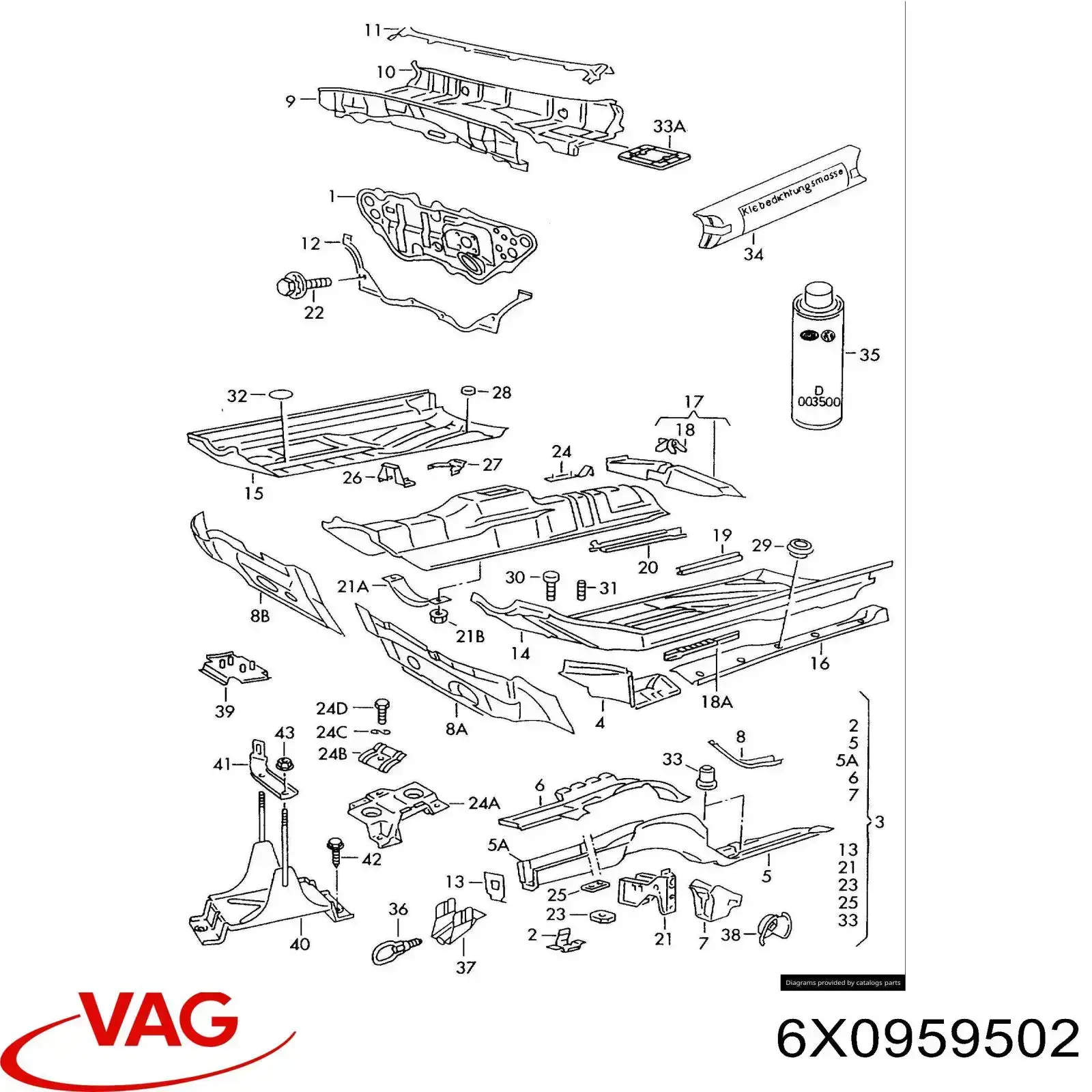 Soporte de batería VAG 6X0959502 precio, desde 50,82 EUR
