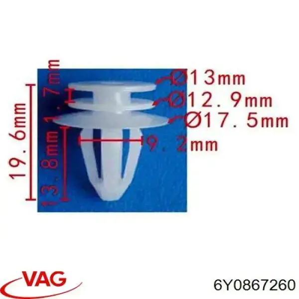 Comprar 6Y0867260 VAG Clip de fijación de revestimiento de puerta