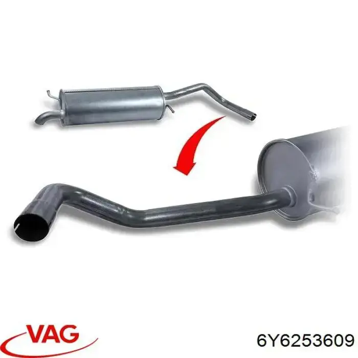Comprar 6Y6253609 VAG Silenciador trasero