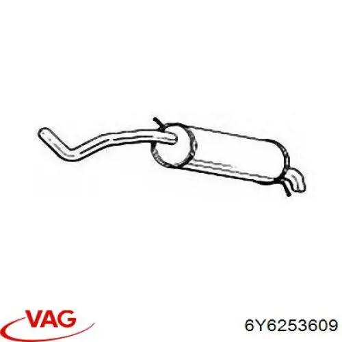 Silenciador trasero 6Y6253609 VAG