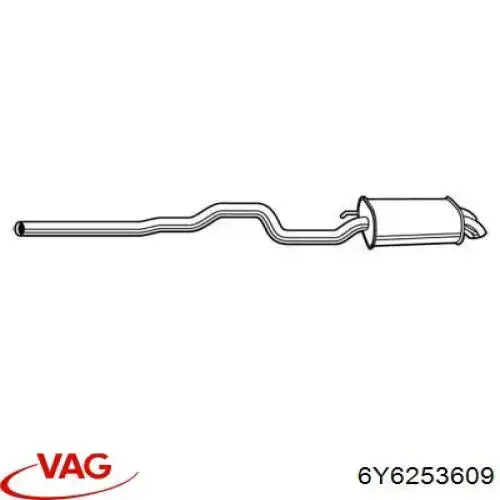 6Y6253609 VAG silenciador posterior