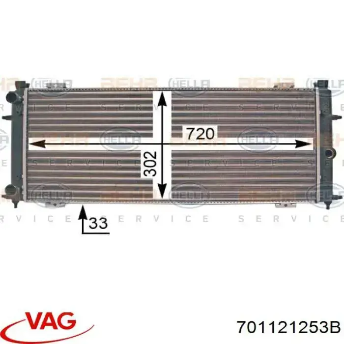 Comprar 701121253B VAG Radiador de auto