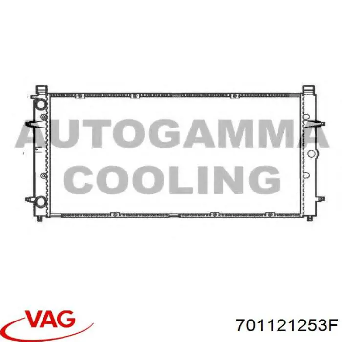 701121253F VAG radiador refrigeración del motor