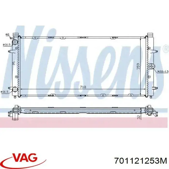 Água radiador VAG 701121253M precio, desde 69,73 EUR