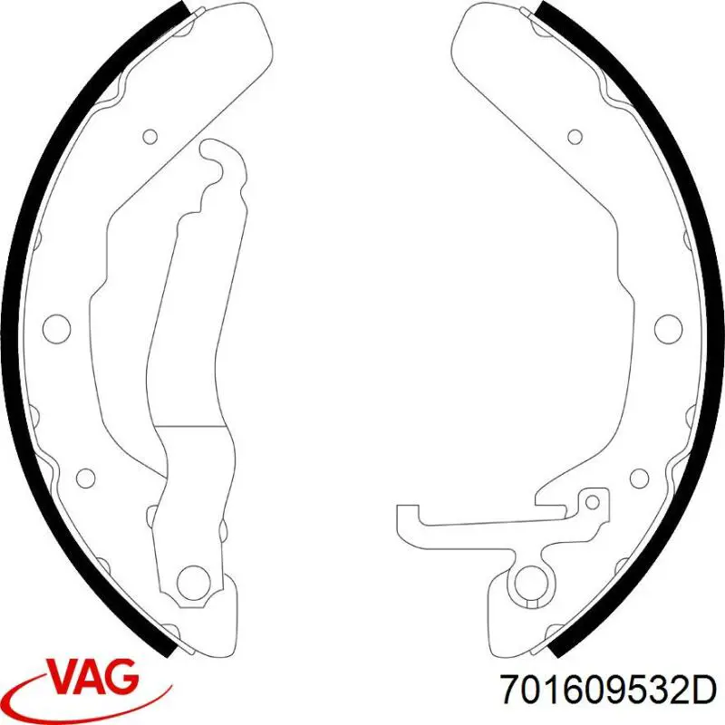 Zapatas de freno de tambor traseras VAG 701609532D precio, desde 43,23 EUR