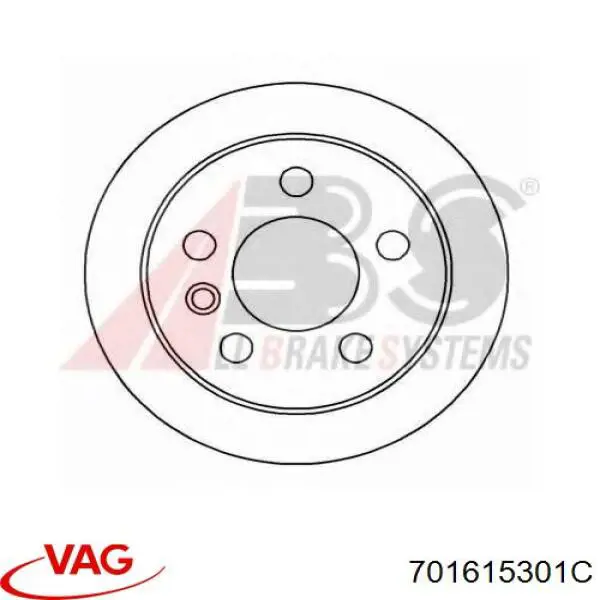 701615301C VAG disco de freno delantero