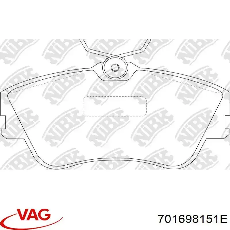 Comprar 701698151E VAG Pastillas delanteras de freno