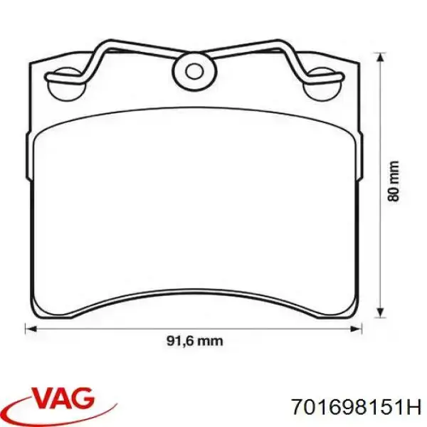 Pastillas de freno delanteras VAG 701698151H