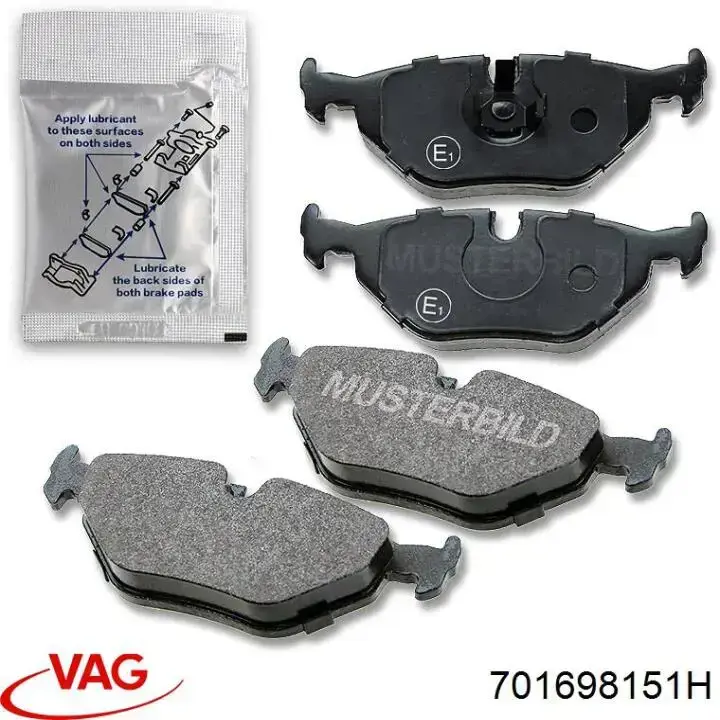 Pastillas de freno 701698151H VAG