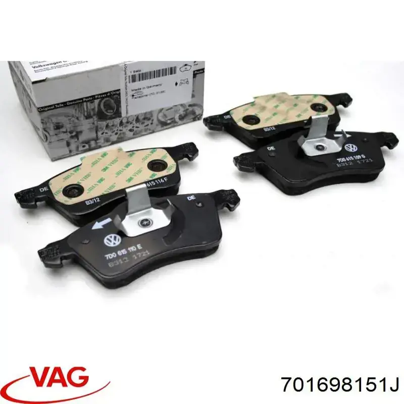 Pastillas de freno 701698151J VAG