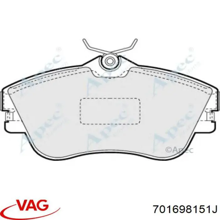 Pastillas freno delanteras VAG 701698151J precio, desde 28,67 EUR