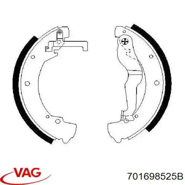 701698525B VAG Zapatas de freno de tambor traseras