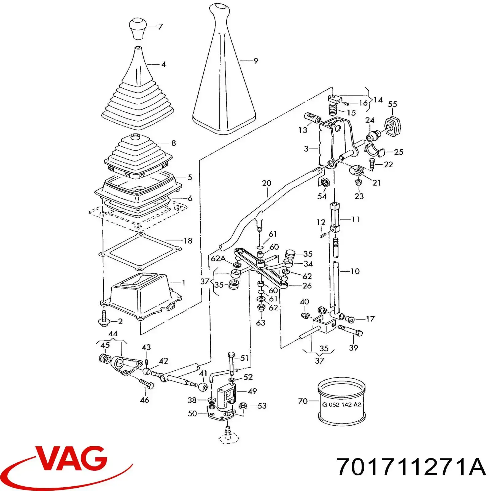Mecanismo selector de marchas VAG 701711271 precio, desde 66,41 EUR