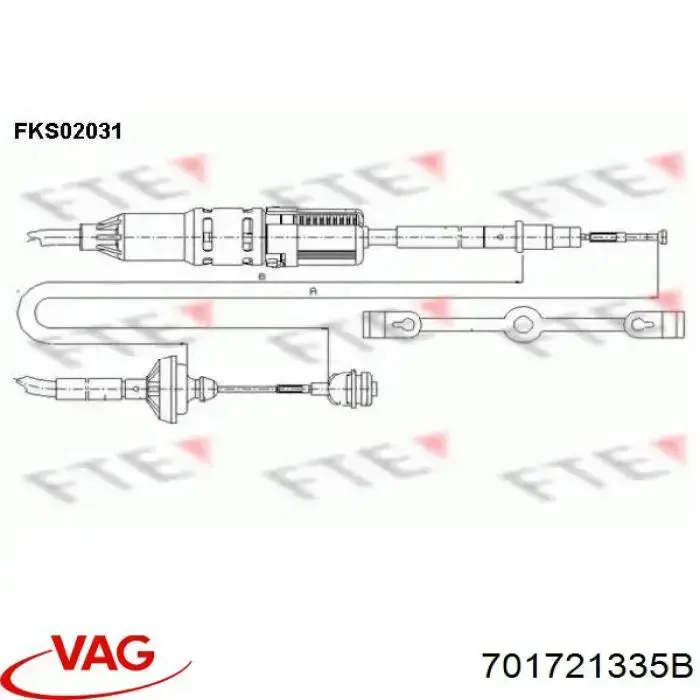 Comprar 701721335B VAG Cable de embrague