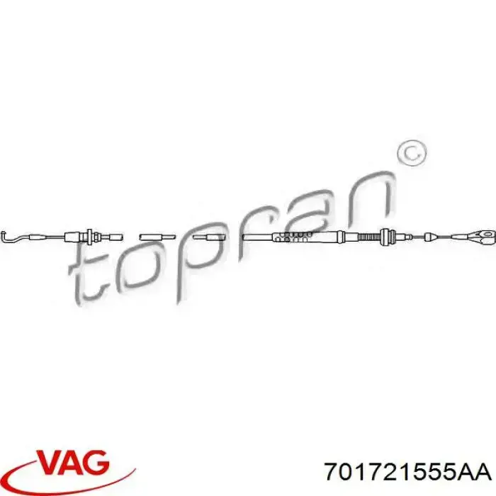 701721555AA VAG cable del acelerador