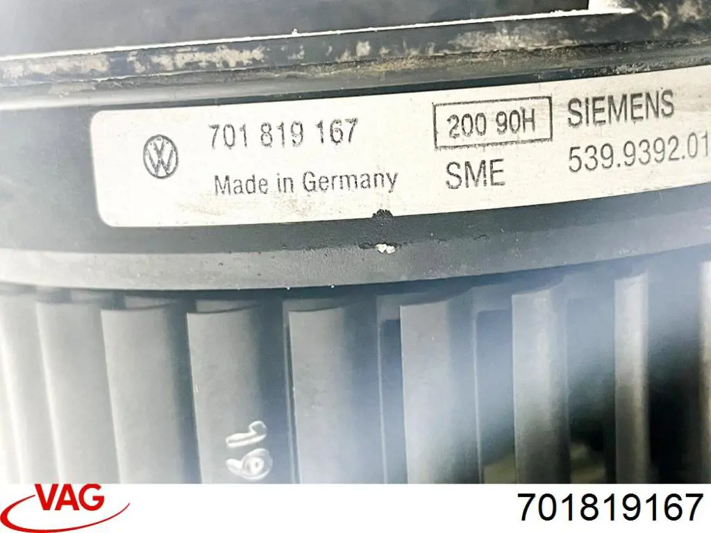 Comprar 701819167 VAG Motor del ventilador trasero del calefactor