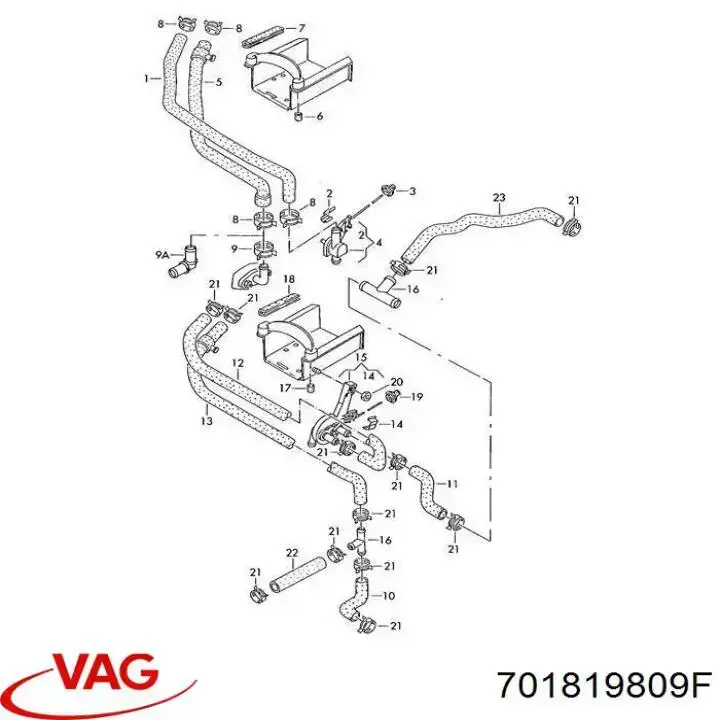 Comprar 701819809F VAG Válvula calefacción