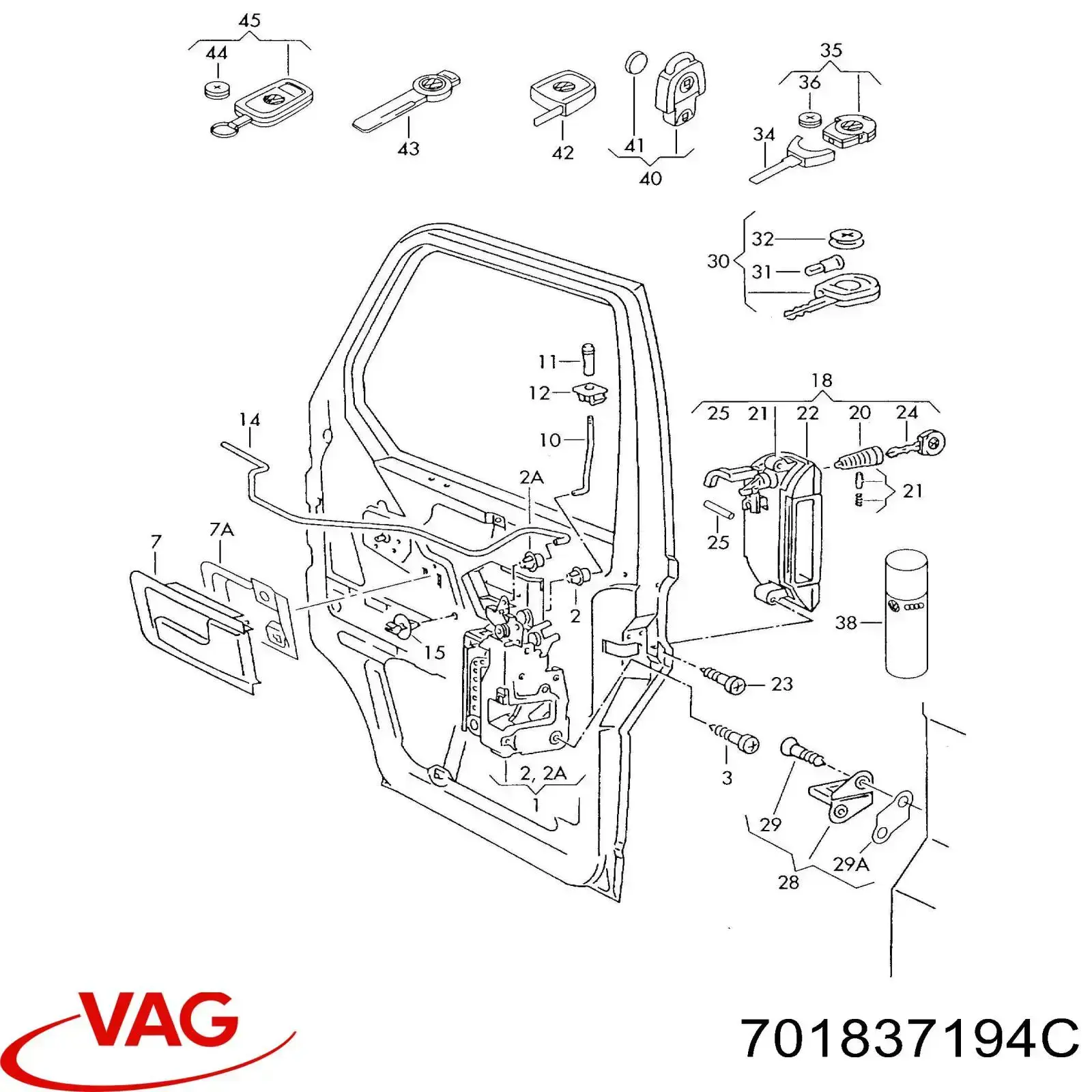  VAG 701837194C precio, desde  EUR
