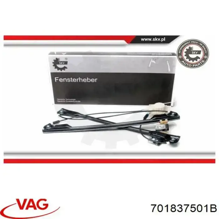Mecanismo elevalunas delantero izquierdo VAG 701837501B precio, desde 31,87 EUR