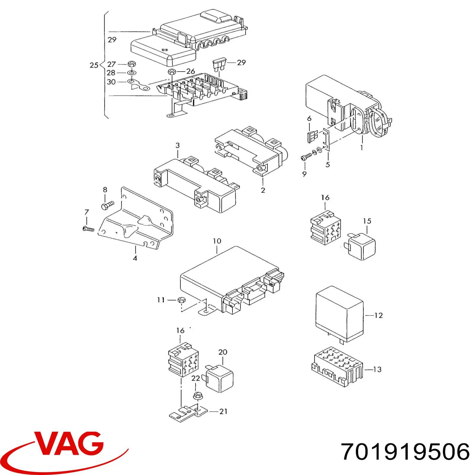 Comprar 701919506 VAG Regulador de velocidad del ventilador de refrigeración (unidad de control)